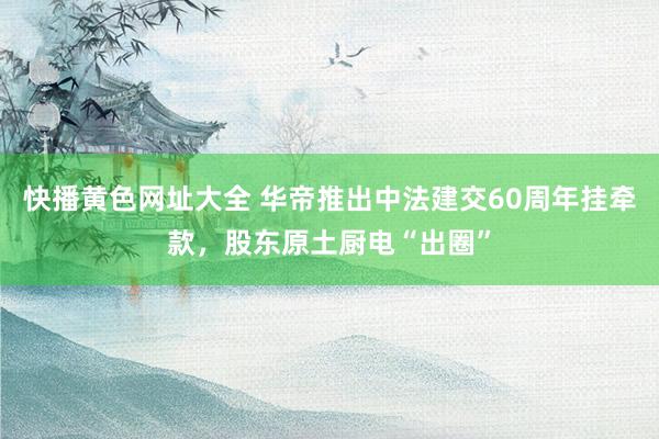 快播黄色网址大全 华帝推出中法建交60周年挂牵款，股东原土厨电“出圈”