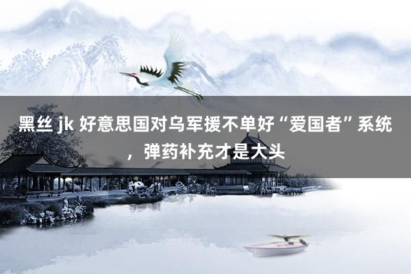 黑丝 jk 好意思国对乌军援不单好“爱国者”系统，弹药补充才是大头