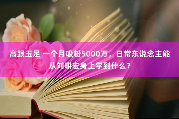 高跟玉足 一个月吸粉5000万，日常东说念主能从刘畊宏身上学到什么？
