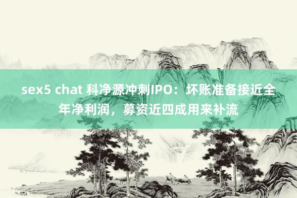 sex5 chat 科净源冲刺IPO：坏账准备接近全年净利润，募资近四成用来补流