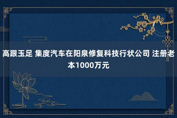 高跟玉足 集度汽车在阳泉修复科技行状公司 注册老本1000万元