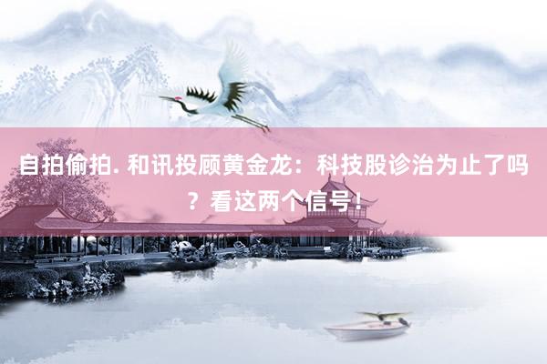 自拍偷拍. 和讯投顾黄金龙：科技股诊治为止了吗？看这两个信号！
